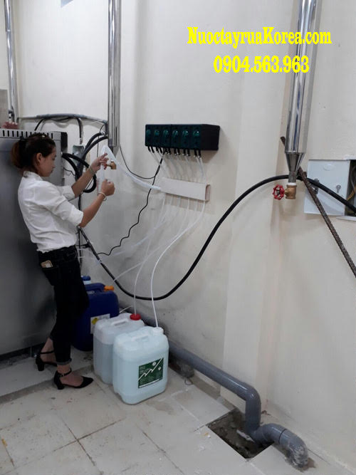 Bộ sản phẩm nước giặt tẩy cho khách sạn nhập khẩu Hàn Quốc